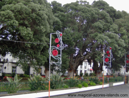 Ribeira Grande square at Christmas