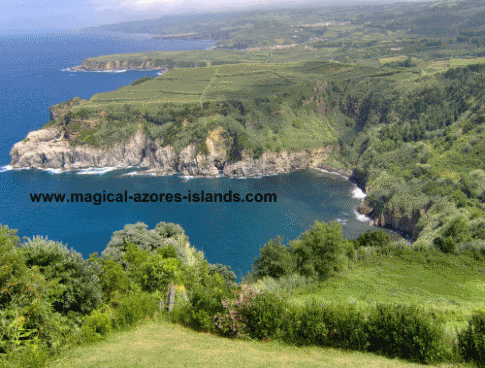 At Miradouro da Santa Iria in the Azores Islands